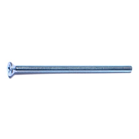 Midwest Fastener #8-32 x 3 in Phillips Flat Machine Screw, Zinc Plated Steel, 100 PK 07280